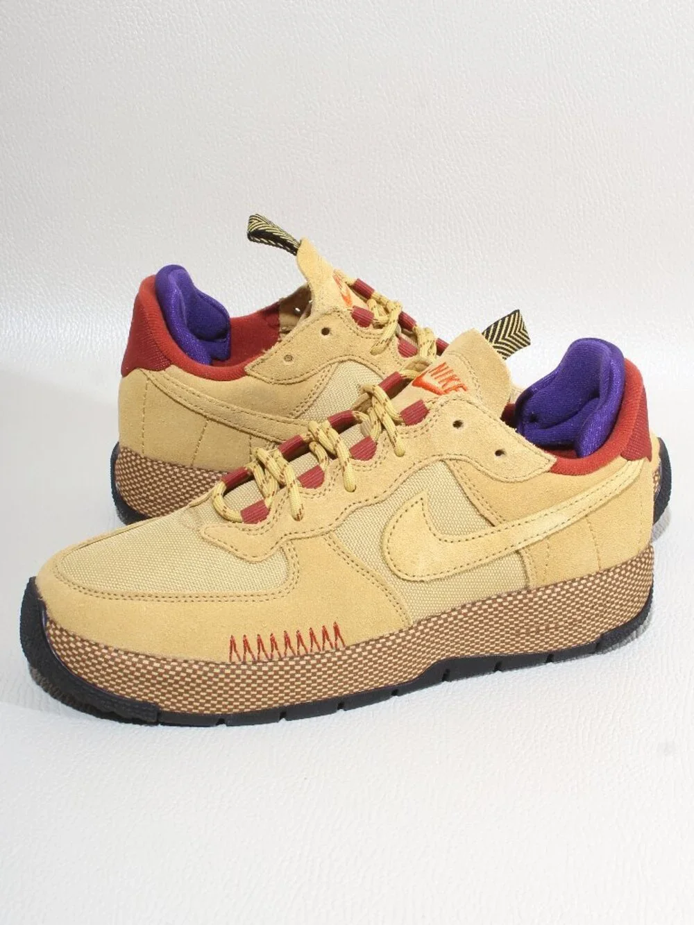 Womens Nike Air Force 1 Wild Size 7.5 Wheat FB2348-700 Sneakers Shoes